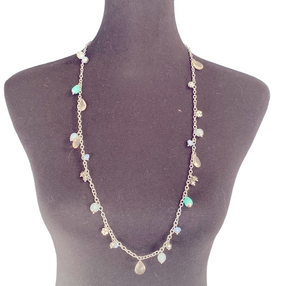 Loft Dainty Beaded Station Necklace - Picture 1 of 5